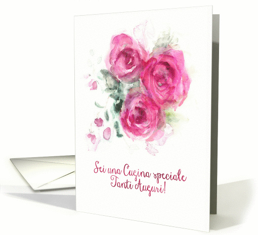 Happy Birthday to a special female Cousin, in Italian,... (1384792)