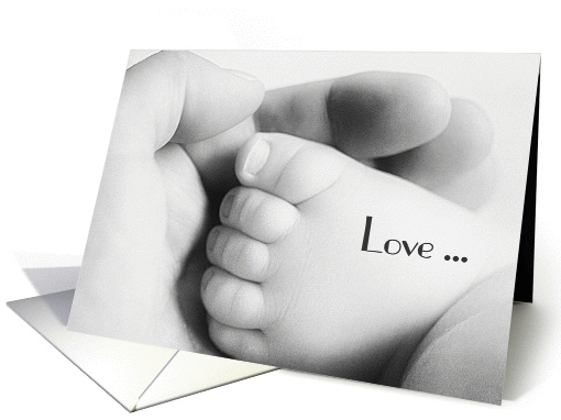Adoption Announcement, Newborn baby's foot card (1386258)