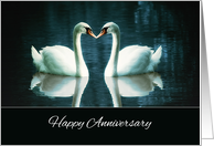Happy Wedding Anniversary, Swans card