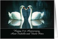 Customize for any Relation, Happy Wedding Anniversary, Swans card