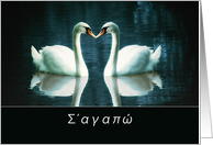 I love you in Greek,...