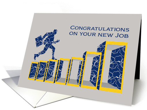 Congratulations on your new Job, Businessman climbing... (1391230)