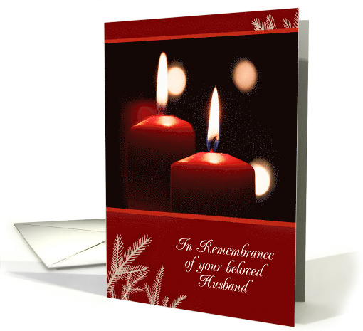 First Christmas after bereavement, Loss of Husband, Candles card