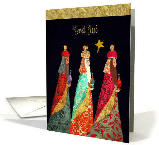 Merry Christmas in Swedish, God Jul, Three Magi, card (1394182)