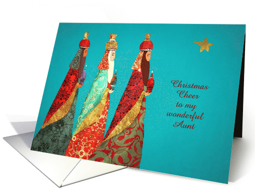 Customize for any Relation, Christmas, Wise Men, Gold Effect card
