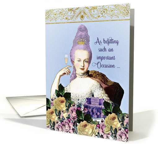 Stylish Happy Birthday to a very special Person, Marie Antoinette card