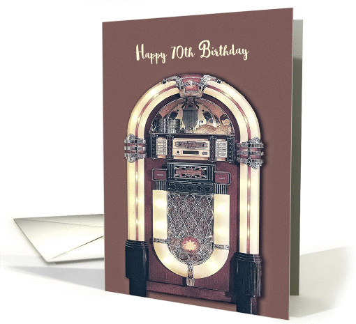 Happy 70th Birthday, Getting Older, Vintage Jukebox card (1401600)