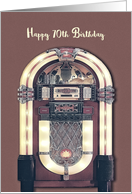 Happy 70th Birthday, Getting Older, Vintage Jukebox card