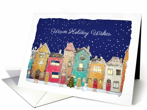 Warm Holiday Wishes, Christmas Card, Illustration card (1405544)