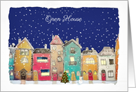 Open House Invitation, Christmas Card, Illustration card