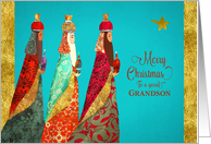 Merry Christmas to a special Grandson, Three Kings card