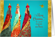 Merry Christmas to a special Cousin and his Wife, Three Kings card