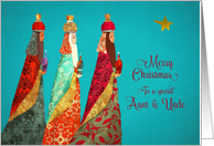 To a special Aunt and Uncle, Merry Christmas, Three Kings card