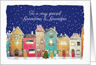 To a very special Grandma and Grandpa, Merry Christmas, Illustration card