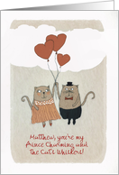 Customize for any Relation, Love, two Cats with Hearts card