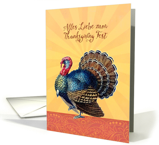 Happy Thanksgiving in German, Alles Liebe zum Thanksgiving Fest card