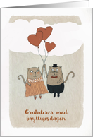 Happy Wedding Anniversary in Norwegian, Gratulerer med Bryllupsdagen card