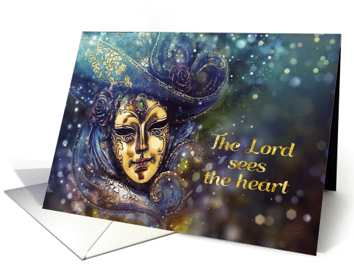 The Lord sees the Heart, 1 Samuel 16:7, Christian Encouragement card