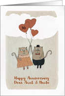 Customize, Happy Wedding Anniversary, Aunt and Uncle, Cats card