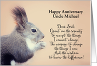 Customize for any Relation, Anniversary, Serenity Prayer, Recovery card