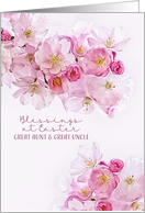 Blessings at Easter, Great Aunt and Great Uncle, Cherry Blossoms card