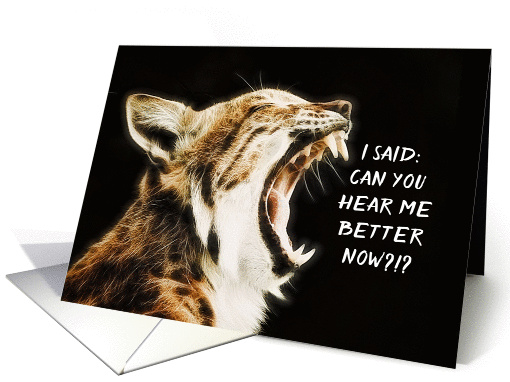 Congratulations on Graduating as an Audiologist, Yelling Cat card