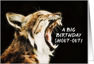A big Birthday Shout-Out, Yelling Cat card