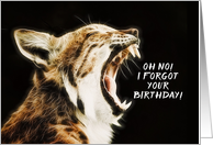 Oh No, I forgot your Birthday, Distressed Cat card