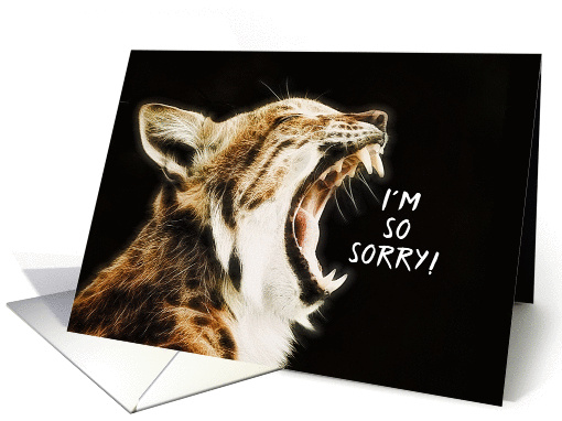 I'm so sorry, Apology, wailing, distressed Cat card (1422334)
