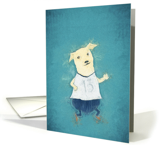 Blank Note Card, Running Dog, Illustration card (1422348)