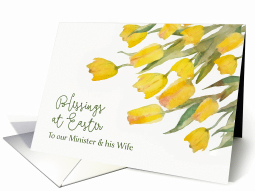 Blessings at Easter, For Minister & Wife, Tulips,... (1424456)