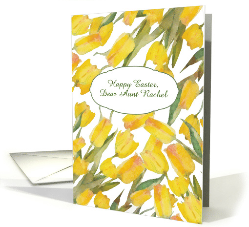 Customizable Easter Card, Tulips, Watercolor Painting card (1424516)