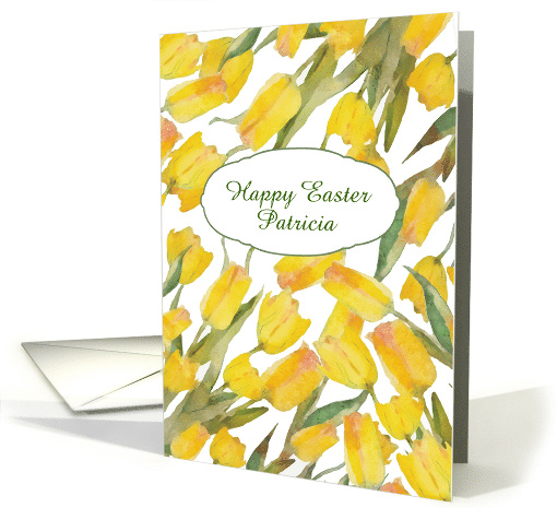 Customizable Easter Card, Tulips, Watercolor Painting card (1424520)