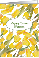 Customizable Easter Card, Tulips, Watercolor Painting card