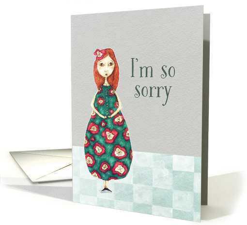 I'm so sorry, please forgive me, Folk Art Painting card (1425242)