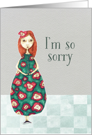 I’m so sorry, please forgive me, Folk Art Painting card