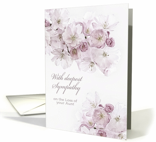 With deepest Sympathy, Loss of Aunt, White Blossoms card (1427122)