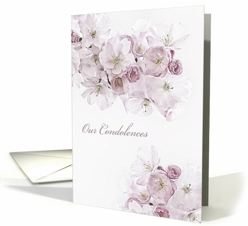 Our Condolences, Sympathy Card, White Blossoms card (1427128)