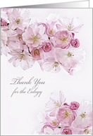 Thank You for the Eulogy, White and Pink blossoms card