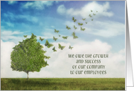 Employee Anniversary, Corporate Card, Landscape, Tree card