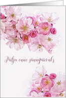 Happy Birthday in Estonian, Palju nne snnipevaks, Blossoms card