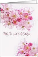 Happy Birthday in Danish, Tillykke med fdselsdagen, Blossoms card