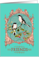 Best Friends Day, 8th June, Vintage Frame and Birds card