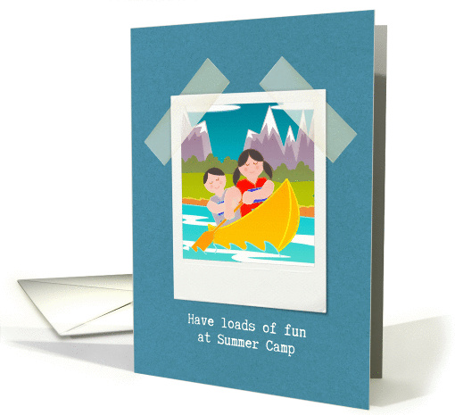 Have Fun at Summer Camp, Kids in Canoe card (1437484)