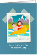 Have Fun at Summer Camp, Customizable, Kids in Canoe card