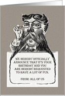 Happy Birthday, From All of Us, Corporate Card, Vintage, Retro card