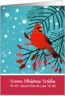 Future Daughter-in-Law, Warm Christmas Wishes, Cardinal and Berries card