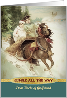 Uncle and his Girlfriend, Jingle all the Way, Christmas, Gold Effect card