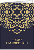 Sorry I missed you, Door to Door Solicitation / Sales, Gold Effect card