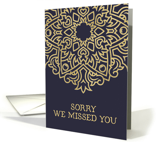 Sorry we missed you, Customer/Client Relations, Gold Effect card